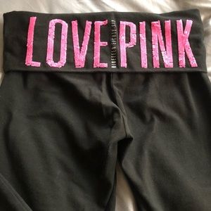 VS Pink fold over leggings